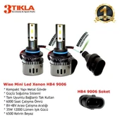 Wise Beyaz HB4 9006 Mini Led Xenon Şimşek Etkili 12000 Lümen thumbnail 2