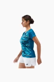 Yonex YY24 YW0034 Kadın Spor Mavi Yeşil Tişört - 4