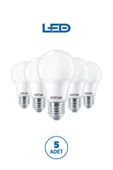 RTL01113-5 Rother A60 LED Ampul 9W E27 810 Lümen 4000K Gün Işığı Enerji Tasarruflu Ampul 5 Adet - 1
