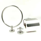 Dekor Banyo 3'lü Set Krom F 500 Set Havluluk Kağıtlık İkili Askı - 1