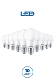 RTL01113-10 Rother A60 LED Ampul 9W E27 810 Lümen 4000K Gün Işığı Enerji Tasarruflu Ampul 10 Adet - 1