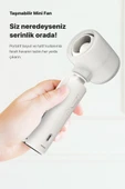 Xenon Smart Taşınabilir Şarjlı 5 Kademeli El Fanı 7 Saat Kullanım 14000 RPM Sessiz Mini Vantilatör Beyaz X6101 - 6