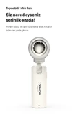 Xenon Smart Taşınabilir Şarjlı 5 Kademeli El Fanı 7 Saat Kullanım 14000 RPM Sessiz Mini Vantilatör Beyaz X6101 - 2