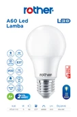 RTL01113-10 Rother A60 LED Ampul 9W E27 810 Lümen 4000K Gün Işığı Enerji Tasarruflu Ampul 10 Adet - 2