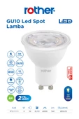 RTL11111-10 Rother GU10 LED Spot Ampul 6W 540 Lümen 4000K Gün Işığı Enerji Tasarruflu Ampul 10 Adet - 2