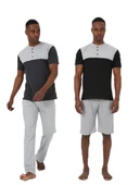 Moda Çizgi Erkek 3'lü Pijama Takım 6825 thumbnail 1