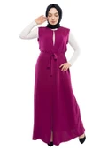 Moda Çizgi Yakalı Yelek - 1