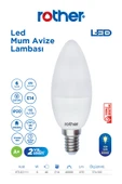 RTL02111-10 Rother LED Mum Avize Ampul 6WE14 470Lümen 4000K Gün Işığı Enerji Tasarruflu Ampul 10Adet thumbnail 2
