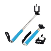 Monopod Bluetooth Uzaktan Kumandalı Selfie Çubuğu - Mavi - 1