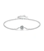 0.30 Karat Yuvarlak Moissanite Taşlı Kadın Gümüş Bileklik thumbnail 1