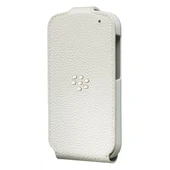 BlackBerry Q10 leather flip shell kılıf Siyah NFC ORJİNAL GENPA thumbnail 2