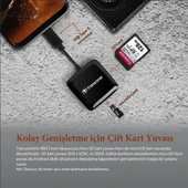 Transcend RDC3 USB 3.2 Gen1 Type-C SD/MicroSD Kart Okuyucu (Siyah) - 4