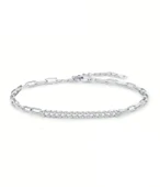 0.30 Karat Moissanite Taşlı Suyolu Kadın Gümüş Bileklik thumbnail 1