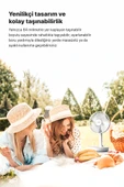 Xenon Smart Taşınabilir Şarjlı Vantilatör 24 Saat Kullanım 3 Kademeli 180 Sessiz Ayaklı Katlanabilir Fan X6103 - 6