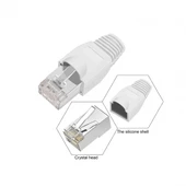 CAT5,CAT6 için Rj45 cover koruyucu kılıf  plastik pcv kılıf 100 ad. thumbnail 3