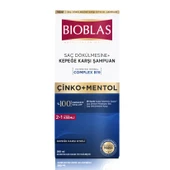Bioblas Çinko Mentol Saç Dökülmesine + Kepeğe Karşı Şampuan 360 ml 4 Adet - 1