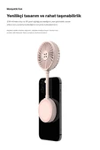 Xenon Smart Manyetik Fan Şarj Edilebilir 3 Kademeli 5800 RPM Mıknatıslı MagSafe Telefon Vantilatörü Pembe X6104 - 5