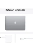 Macbook Air M1 Çip 8gb 256gb Ssd Macos 13" Qhd Taşınabilir Bilgisayar Uzay Grisi thumbnail 6