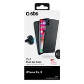 SBS 2 in 1 DUAL CAR CASE IPHONE XS / X MANYETİK TELEFON TUTUCU VE ARKA KAPAK thumbnail 1