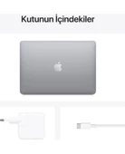 Macbook Air M1 Çip 8gb 256gb Ssd Macos 13" Qhd Taşınabilir Bilgisayar Uzay Grisi KUTUSU AÇIK SIFIR thumbnail 3