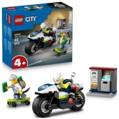 LEGO City Polis Motosikleti Takibi 60455 - 4 Yaş ve Üzeri Çocuklar için Yaratıcı Oyuncak Yapım Seti (65 Parça) - 1