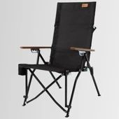 FUNKY CHAIRS Royal 4 Kademeli Katlanabilir Alüminyum Kamp Sandalyesi - Siyah - 2