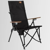 FUNKY CHAIRS Royal 4 Kademeli Katlanabilir Alüminyum Kamp Sandalyesi - Siyah - 1