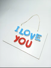 Love Yazılı Askılı Araba ve duvar süsü aksesuar thumbnail 2