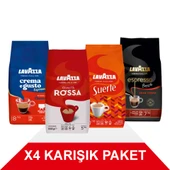 Crema e Gusto Classico + Qualità Rossa + Suerte + Espresso Barista Gran Crema Çekirdek Kahve (1000gr) 4'Lü Paket - 1