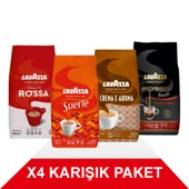Qualità Rossa + Suerte + Crema E Aramo + Espresso Barista Gran Crema Çekirdek Kahve (1000gr) 4'Lü Paket - 1