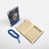 Tesbih + Yasin Hediye Seti (Çanta Boy, Tül Keseli, Gül Kokulu, Lacivert) thumbnail 2