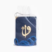 Tesbih + Yasin Hediye Seti (Çanta Boy, Tül Keseli, Gül Kokulu, Lacivert) thumbnail 1