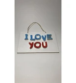 Love Yazılı Askılı Araba ve duvar süsü aksesuar thumbnail 1