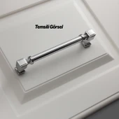 Krom Renk Talas Metal 160 mm 16 cm Düz Kulp Mobilya Mutfak Çekmece Dolap Kulpu Kulbu Kulpları thumbnail 7