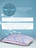 2 Adet moda klimalı yastık ,pamuk viskon kumaşlı çift biyeli yıkanabilir kılıflı 50*70 cm 1250 gr - 7