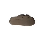 YAZKIŞ Kadın Siyah Ten Cilt Üzeri Altın Detaylı Çift Bantlı Geniş Taraklı 4cm Rahat Taban Terlik thumbnail 10