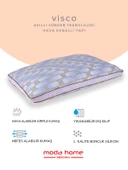 2 Adet moda klimalı yastık ,pamuk viskon kumaşlı çift biyeli yıkanabilir kılıflı 50*70 cm 1250 gr - 2