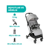 Trolley Me Bebek Arabası Ligth Grey thumbnail 4