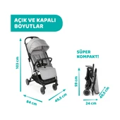 Trolley Me Bebek Arabası Ligth Grey thumbnail 5