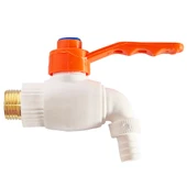 Plastik Musluk Metal Kollu 1/2 Küresel Bahçe Şadırvan Çeşme Musluğu -2 Adet thumbnail 3