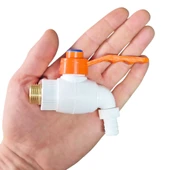 Plastik Musluk Metal Kollu 1/2 Küresel Bahçe Şadırvan Çeşme Musluğu -2 Adet thumbnail 2