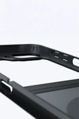 Samsung Galaxy Z Flip 5 Kılıf Blur Fold Magsafe Kapak - Mat Siyah - 4