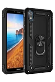 Xiaomi Redmi 7A Kılıf Sofya Yüzüklü Silikon Kapak - Siyah - 1