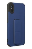 Xiaomi Redmi 9A Kılıf Mega Standlı Silikon - Mavi - 2