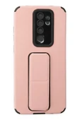 Xiaomi Redmi Note 8 Pro Kılıf Mega Standlı Silikon - Pudra - 1