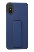 Xiaomi Redmi 9A Kılıf Mega Standlı Silikon - Mavi - 1