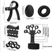 6 LI EL KOL BİLEK GÜÇLENDİRİCİ SET FİTNESS EL EGZERSİZİ KAVRAMA PARMAK TUTUCU BİLEK GÜÇLENDİRME thumbnail 3