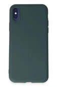 iPhone X Kılıf First Silikon - Koyu Yeşil - 1