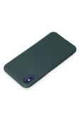iPhone X Kılıf First Silikon - Koyu Yeşil - 3