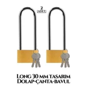 ModaCar Long 30 mm Dolap Çanta Bavul Kilidi 2 ADET - 1